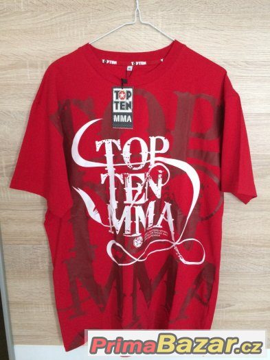 Pánské triko "TOP TEN MMA",nové,červené – fotografie 1