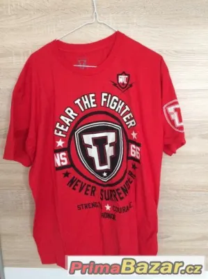 Pánské triko "Fear the Fighter kickbox",nové,červené