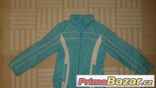 svetle modra detska jarni bunda na zip,128/134 sportovni,lev – fotografie 1