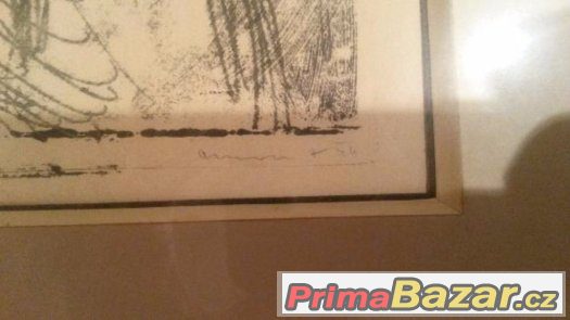 Obraz se signaturou dole, žena -- pozůstalost – fotografie 2