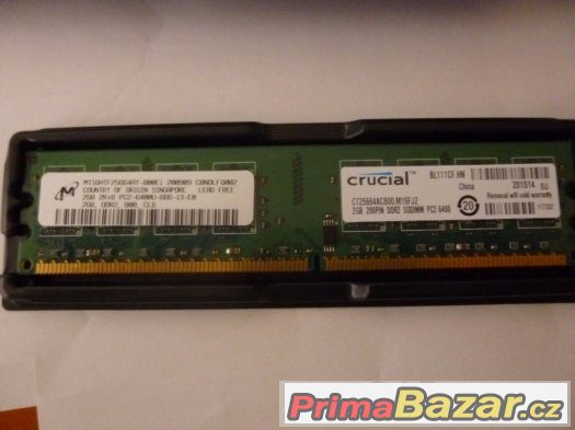 RAM DDR2 - 2GB 800 MHZ moduly pro INTEL/AMD – fotografie 1