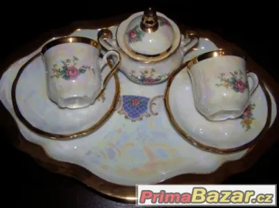 Kávový - čajový - perleťový porcelánový servis