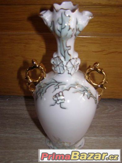 Růžový porcelán váza + cukřenka – fotografie 2