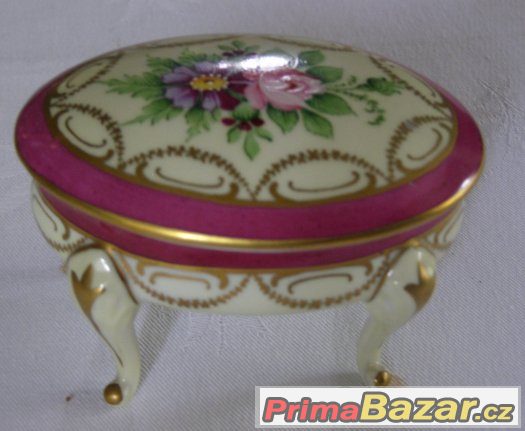 Starožitná porcelánová kazeta na nožičkách EPIAG ROYAL – fotografie 2
