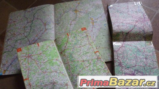 Stará vojenská automapa, autoatlas... mapa Retro – fotografie 2