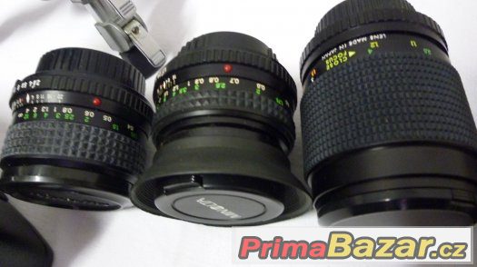 Minolta XD 7. objektiv blesk stativ motor kinofilm kufr – fotografie 5