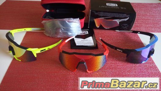 Brýle 100% Speedcraft  fosforová, červená, modrá – fotografie 1