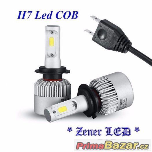H7 LED COB chip 72Watt 8000 Lumenů – fotografie 1