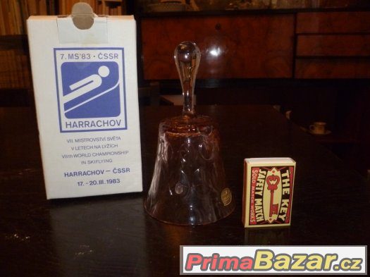 Sport skleňený zvoneček MS Harrachov 1983 – fotografie 1