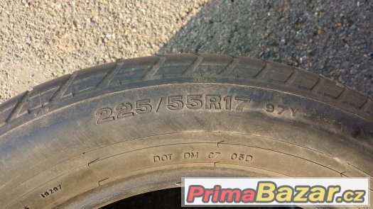 2 ks letní pneu 225/55 R17 Dunlop SP Sport 2020 cca 4-5mm – fotografie 5