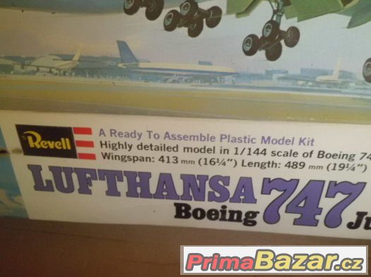Velký Model letadla Lufthansa Boeing 747  jumbo jet - Revell – fotografie 3
