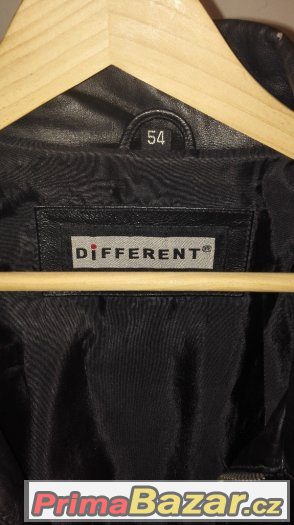 Čierna pánska kožená bunda Different – fotografie 3