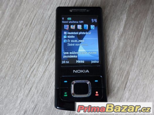 Nokia 6500 slide, 3.2MPx foto, slot na microSD, černá. – fotografie 1