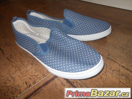 Nazouvací boty -slip on-módní puntíkované,vel.41,nové – fotografie 3