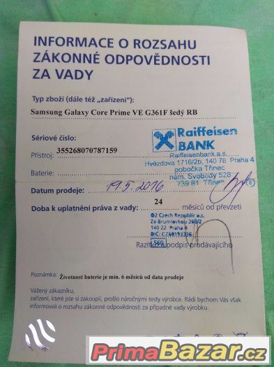 SAMSUNG GALAXY CORE PRIME VE G-361F V ZARUCE OD O2 do – fotografie 2