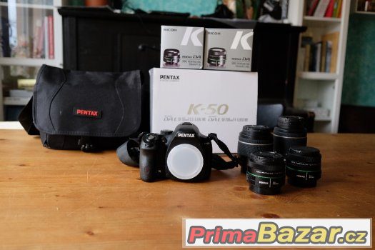 Pentax K-50 vč. setových a pevných objektivů – fotografie 1
