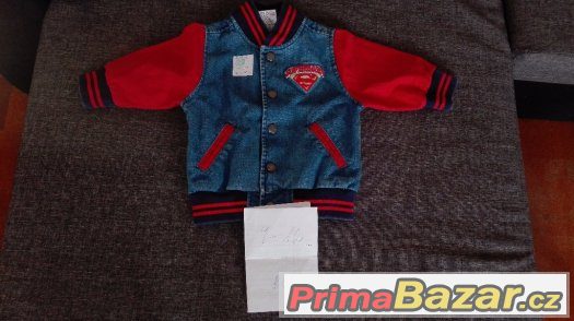 Džínová bunda Superman chlapec vel. 80 – fotografie 1
