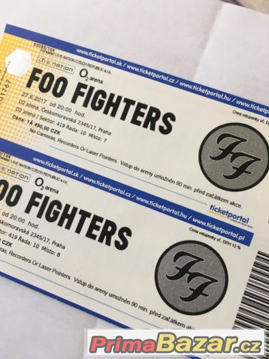 2x vstupenka sezení na Foo Fighters 27.6.2017 – fotografie 1