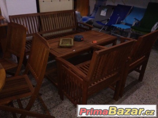 Nový dřevěný zahradní nábytek - výprodej – fotografie 1