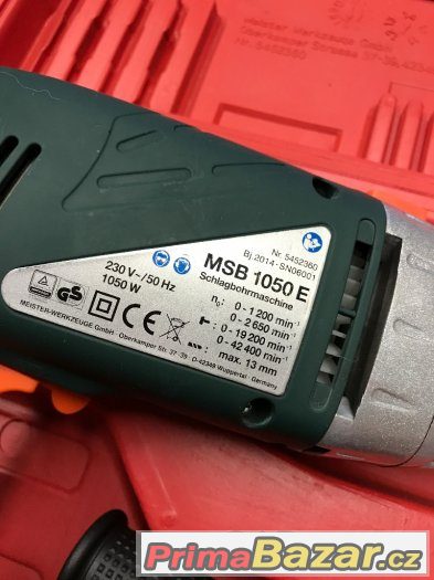 Příklepová vrtačka Meister MSB 1050E 1050 W – fotografie 3