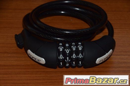 zámek Force spir.120cm8mm4kód+držák – fotografie 3