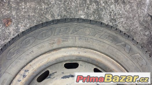 2ks plech. kol 5,5x14, 5x100, zimní pneu Good Year 185/65x14 – fotografie 3