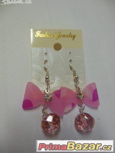 Krásné naušnice -mašličky - hnědé - 1 pár - 10,-Kč – fotografie 1
