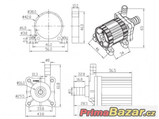 Čerpadlo DC 24 V - výtlak 8 m – fotografie 2