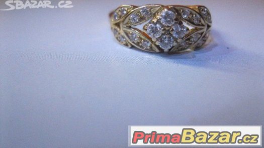 Unikatní luxusní elegantni diamantovy lístky v prstenu príro – fotografie 1