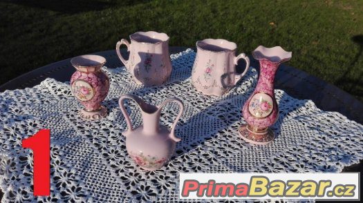 Ruzovy porcelan a nadobi – fotografie 1