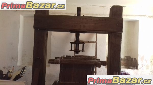 prodávat starožitný lisu na hrozny vylisovány – fotografie 2