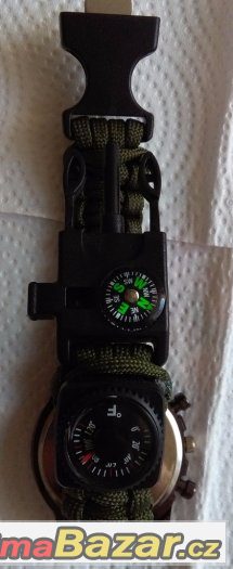 Hodinky outdorové zn. Emak ,,paracord,, 5 v 1 – fotografie 5