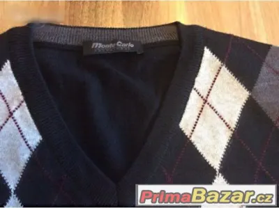 Luxusní svetr (pulover), merino vlna - vel. XL/54