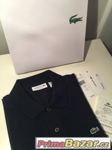 Pánské polo triko tmavě modré Lacoste – fotografie 1