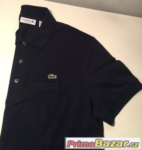 Pánské polo triko tmavě modré Lacoste – fotografie 5