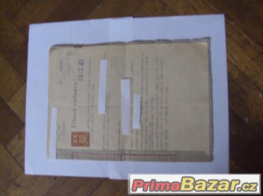 Kupní smlouva z roku 1942 – fotografie 1