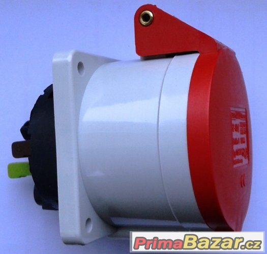 Třífázová zásuvka - 5 pólová, 32A / 400V, krytí IP 44 – fotografie 1
