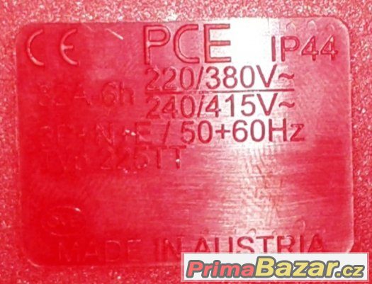 Třífázová spojka - 5 pólová, 32A / 400V, krytí IP 44, TT – fotografie 3