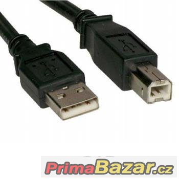 USB 2.0 propojovací černý kabel A-B, 5 metrů, nerozbalený, k – fotografie 1