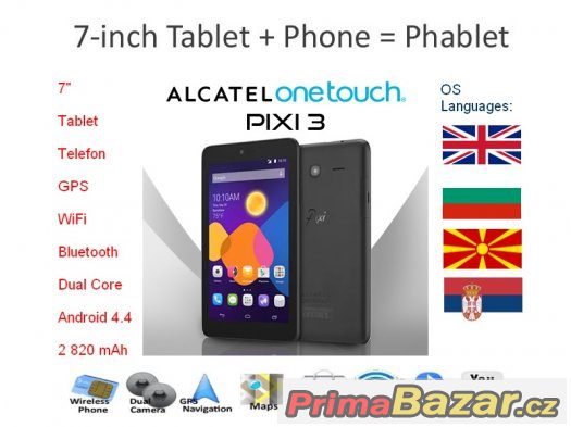 Phablet Alcatel ONE TOUCH Pixi 3 7' 3G 9002X – fotografie 1