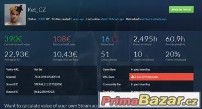 Steam účet (30her)