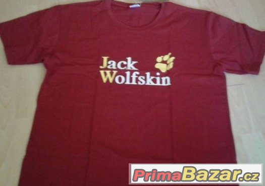 tričko Jack Wolfskin velikost XL bavlna barva cihla – fotografie 1
