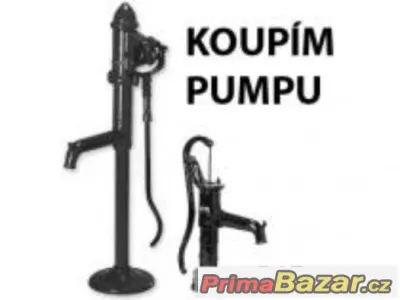 Koupím starou zahradní pumpu - dekoraci na zahradu