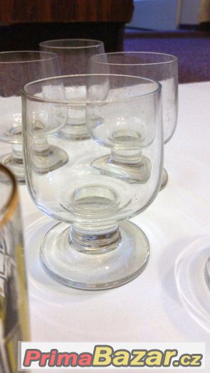 Skleněné RETRO panáky a sklenky na koňak – fotografie 3