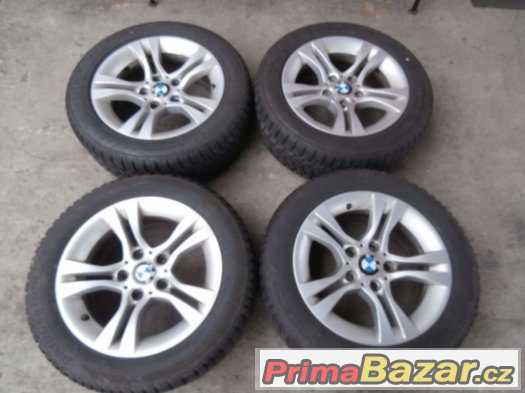 Alu kola,elektrony rozteč 5x120 vel.7x16 BMW s pneu 205/55 – fotografie 1