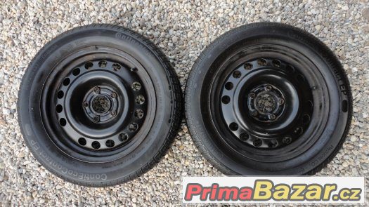 2x plechové disky R15 5x108 + letní pneu 195/60/R15 – fotografie 1