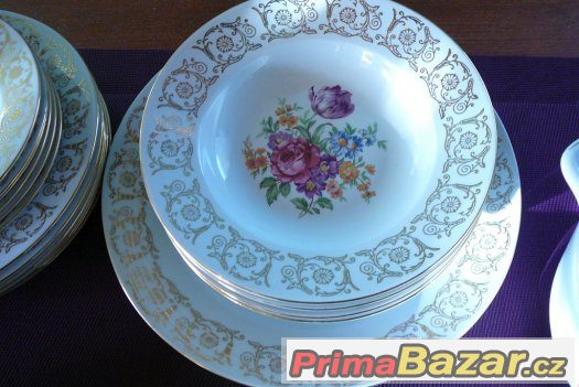 Kvalitní 24-dílná porcelánová souprava – fotografie 3