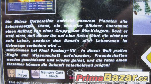 PSX Hra Final Fantasy VII 7,NĚMECKÁ VERZE-kompletní – fotografie 4