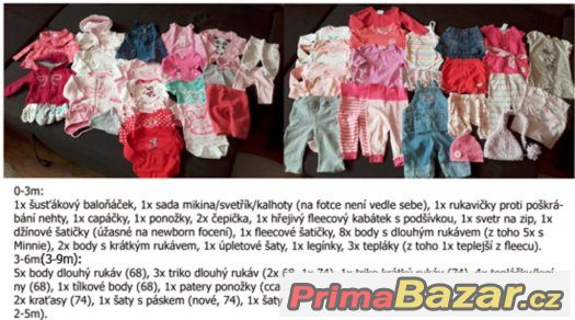 Set / balík / sada oblečení holka 0-9m 50ks – fotografie 1