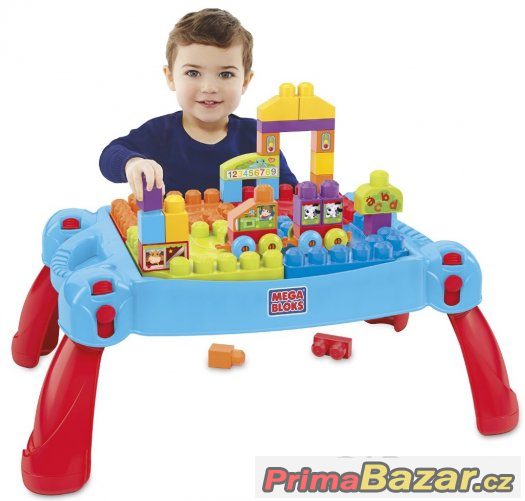 MEGA BLOKS First Builders hrací stůl + kostky – fotografie 3